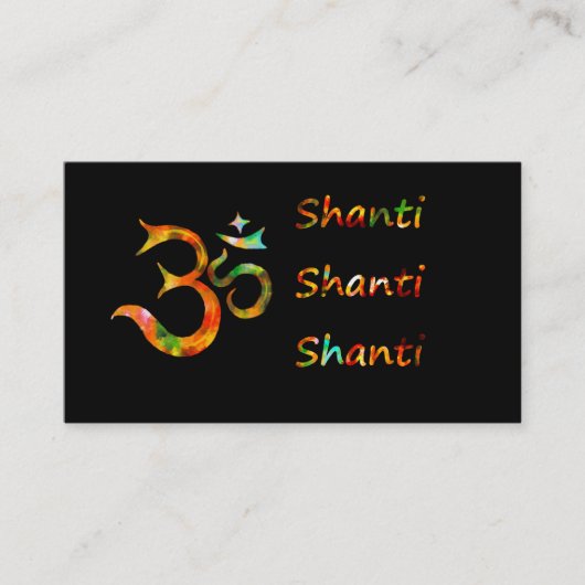 Om Shanti Shanti Shanti 名刺 (正面)