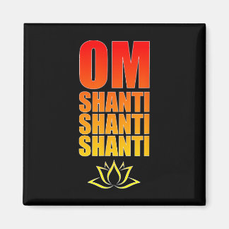Om Shanti Shanti Shanti. Om Peace Sanskrit Yoga Ma マグネット
