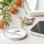 Om Shanti Shanti Shanti - sanskrit quote キーホルダー (側面)