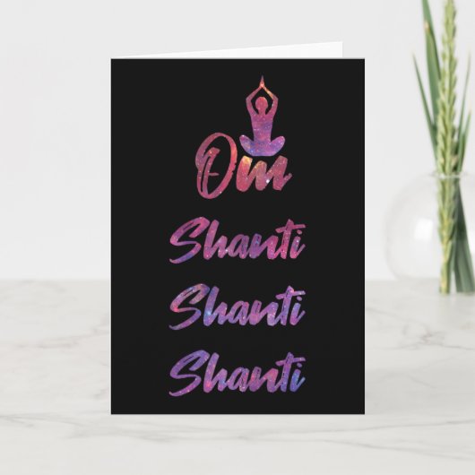 Om Shanti - Yoga カード (正面)