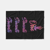 Om Shanti - Yoga フリースブランケット (正面(横))