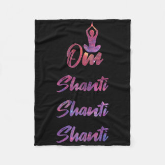 Om Shanti - Yoga  フリースブランケット