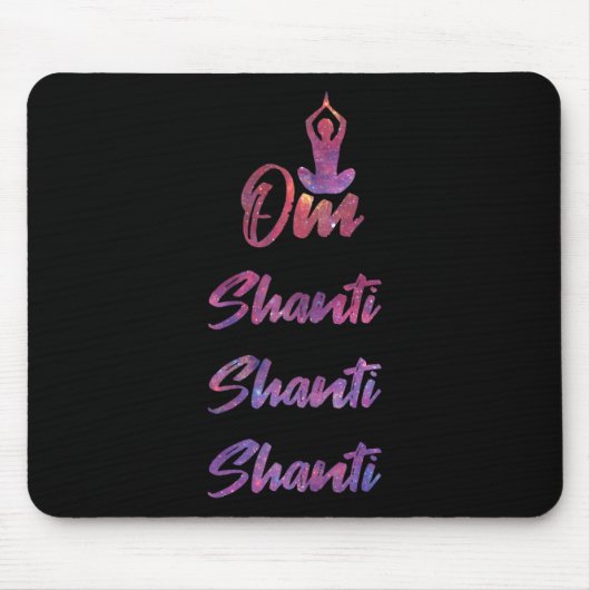 Om Shanti - Yoga マウスパッド (正面)