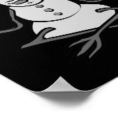 Om Snowman In Lotus Yoga Pose Christmas Gift ポスター (角)