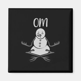 Om Snowman In Lotus Yoga Pose Christmas Gift  マグネット