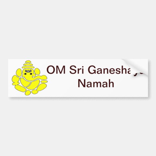 OM Sri Ganeshaya Namah Bumper成功ステッカー バンパーステッカー (正面)
