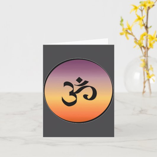 Om Symbol _1 カード (黄色い花)