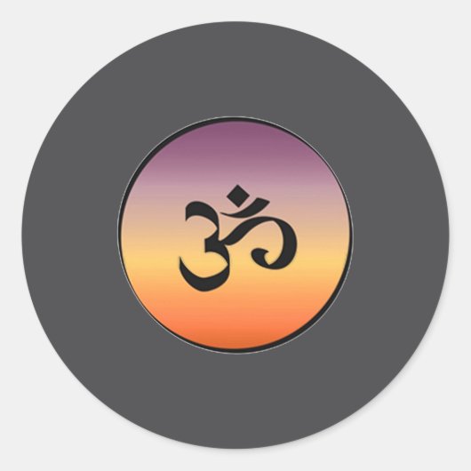 Om Symbol _1  ラウンドシール (正面)