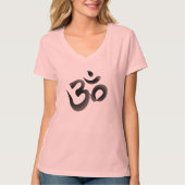 Om Symbol Calligraphy T-shirt Tシャツ (正面)