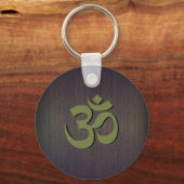 OM Symbol Wood Look キーホルダー (正面)