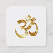 OM Symbol Yoga Meditation Instructor スクエア名刺 (正面)