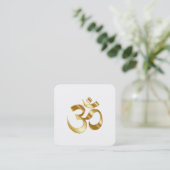 OM Symbol Yoga Meditation Instructor スクエア名刺 (スタンド正面)