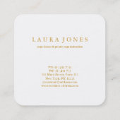 OM Symbol Yoga Meditation Instructor スクエア名刺 (裏面)