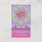 OM Yoga Energy Healing Pink Sparkle名刺 名刺 (裏面)