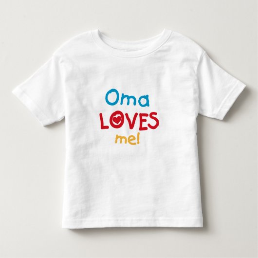 Omaが大好きTシャツとギフト トドラーTシャツ (正面)