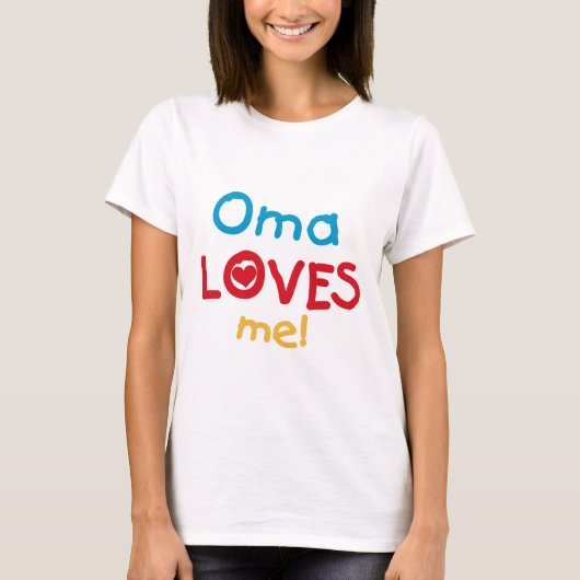 Omaが大好きTシャツとギフト Tシャツ (正面)