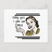 OmaのレトロのTシャツおよびギフト ポストカード (正面)