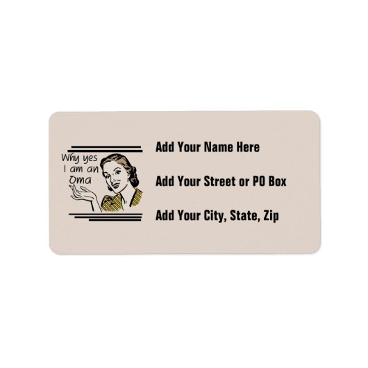 OmaのレトロのTシャツおよびギフト ラベル (正面)