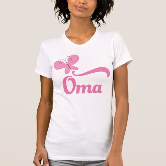 Omaの蝶ギフト Tシャツ (正面)