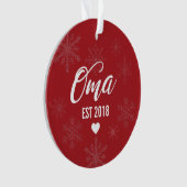 Omaへの母の妊娠の発表オーナメント オーナメント (正面)