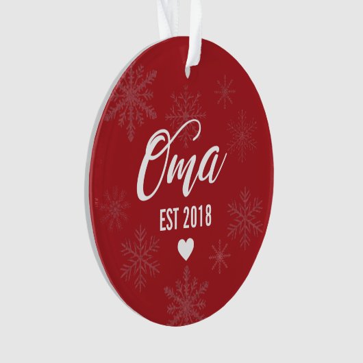 Omaへの母の妊娠の発表オーナメント オーナメント (正面)