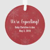 Omaへの母の妊娠の発表オーナメント オーナメント (裏面)