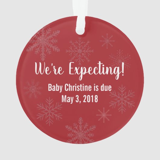 Omaへの母の妊娠の発表オーナメント オーナメント (裏面)