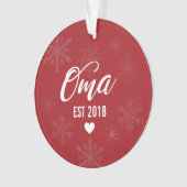 Omaへの母の妊娠の発表オーナメント オーナメント (正面)