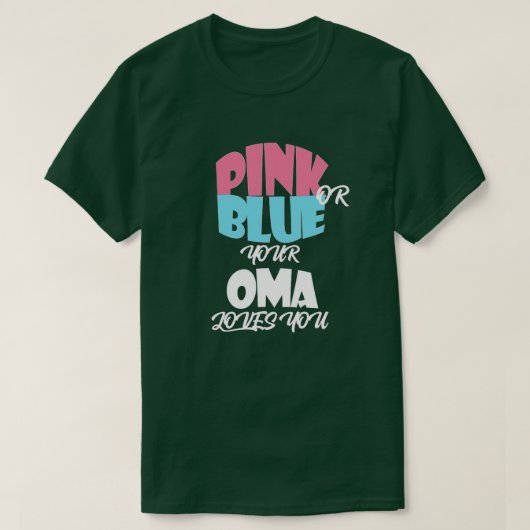 OMAエッセンティエルのベビー性リビール Tシャツ (デザイン正面)