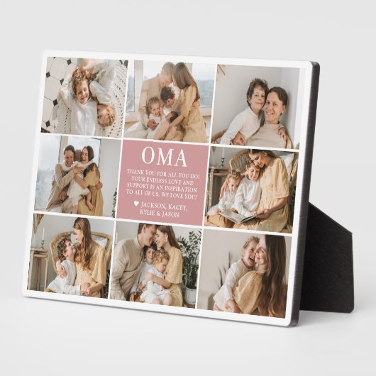 Omaレターカスタムパーソナライズされた フォトプラーク (側面)
