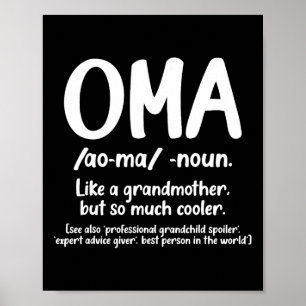 Oma祖母マザーズ日Tee Oma定義Des ポスター