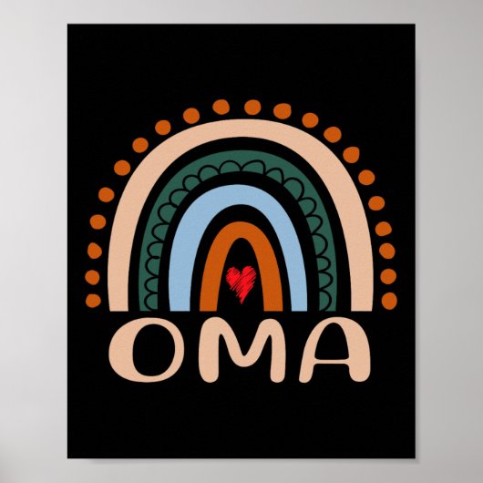 Oma虹のおばあちゃん可愛いお母さおもしろいんDay Oma ポスター (正面)