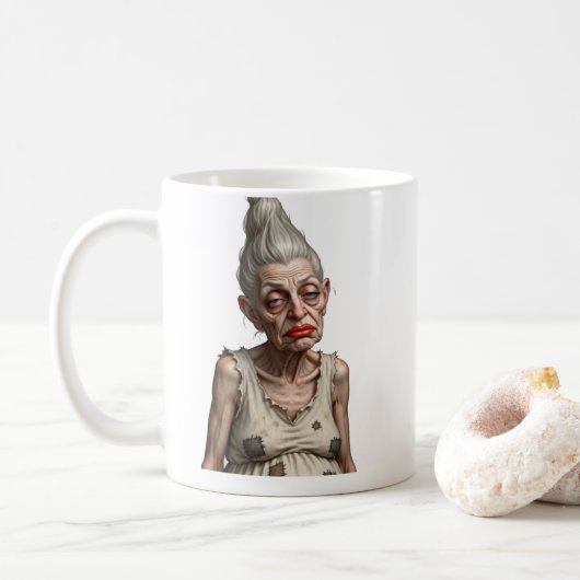 Oma ist müde コーヒーマグカップ (ドーナツ)
