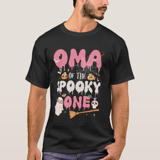 Oma of the One 不気味 Girl 1st Birthday Halloween Tシャツ (正面)
