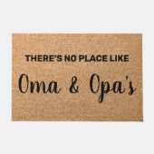 Oma Opaパーソナライズされた祖父母へようこそ ドアマット (正面)
