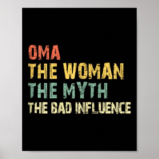 Oma The Woman The Myth The D Influence Funny Vinta ポスター (正面)