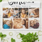 Oma We Love youハートモダンPhoto Collage キッチンタオル (折り畳み)