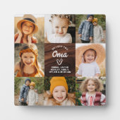 Oma We Love YouハートWood Photo Collage フォトプラーク (正面)