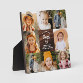 Oma We Love YouハートWood Photo Collage フォトプラーク (正面)