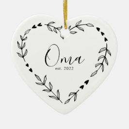 Oma Year Est. クリスマス 陶器 オーナメント