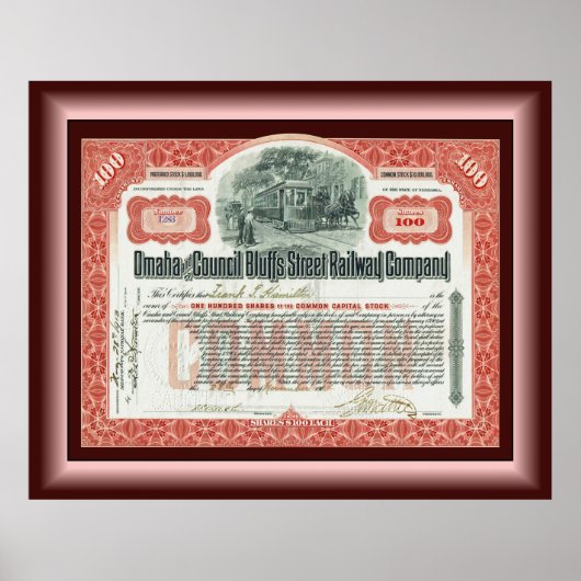 Omaha and Council Bluffs Street Railway ~ Poster ポスター (正面)