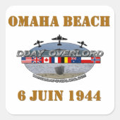 Omaha Beach 1944 スクエアシール (正面)