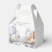 Omaha Nebraska Watercolor Landscape Wedding フェイバーボックス (裏面サイド)