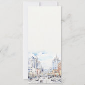 Omaha Nebraska Watercolor Landscape Wedding  Menu 招待状 (裏面)