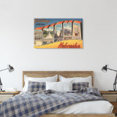 Omaha, NebraskaLarge Letter Scenesオマハ， NE キャンバスプリント (インサイチュ (寝室))