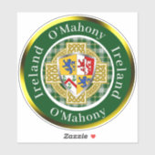 O'Mahony Irish Shield/Celtic Cross Personalized シール (シート)