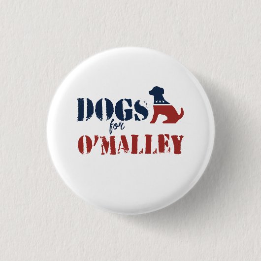 O'Malleyのための犬 缶バッジ (正面)
