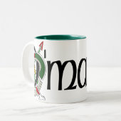 O'Malleyのケルト族のドラゴンのマグ ツートーンマグカップ (正面左)