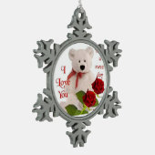 omaments スノーフレークピューターオーナメント (左)