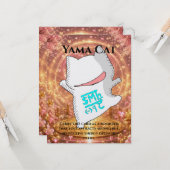 Omamori Card #001 – Yama Cat | Love • Fortune • En カード (正面/裏面インサイチュ)